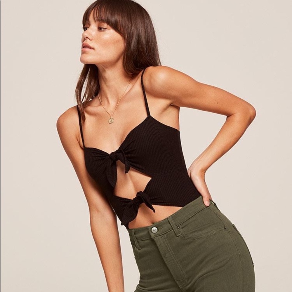 Sold-out Reformation Cordoba Bodysuit -Black Small